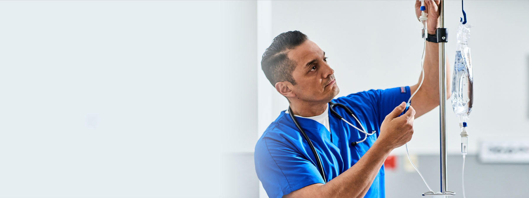 Medical Worker with Agilia Pump
